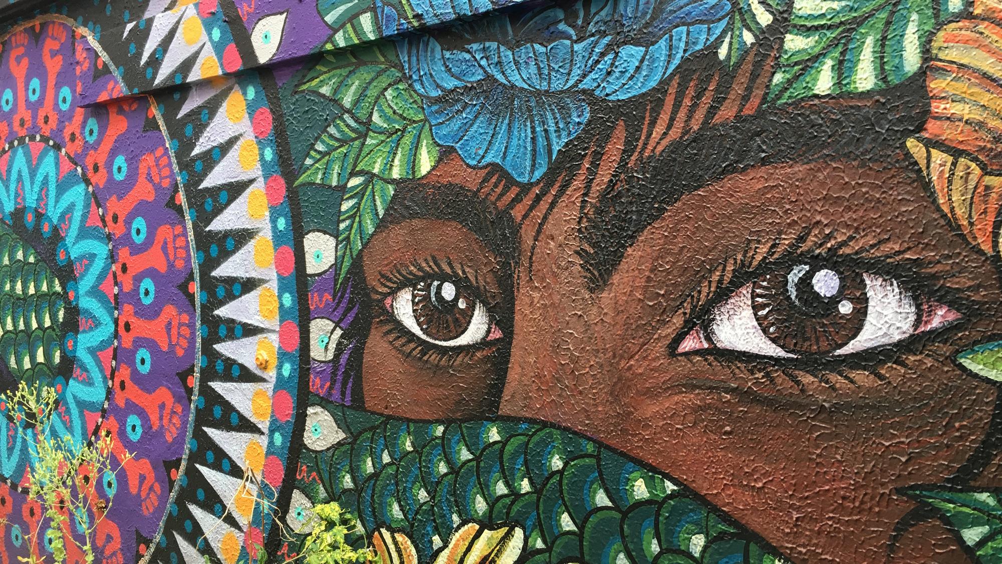 Mural en Casa Cultural La Morada. Bogotá (Colombia)